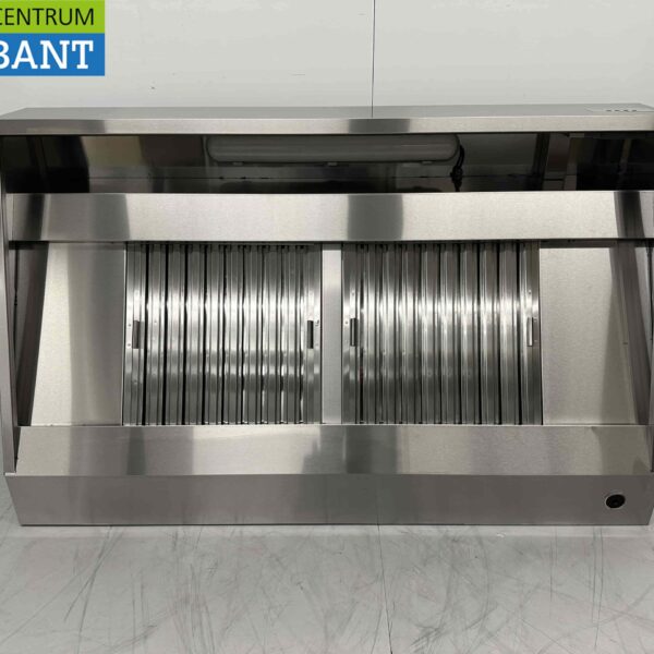 Stainless steel extractor hood fume hood Premium-line motor 1500 cubic meters oblique model 160 cm 230V Horeca