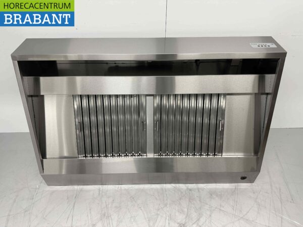 Stainless steel extractor hood fume hood Premium-line motor 1500 cubic meters oblique model 160 cm 230V Horeca - Image 2
