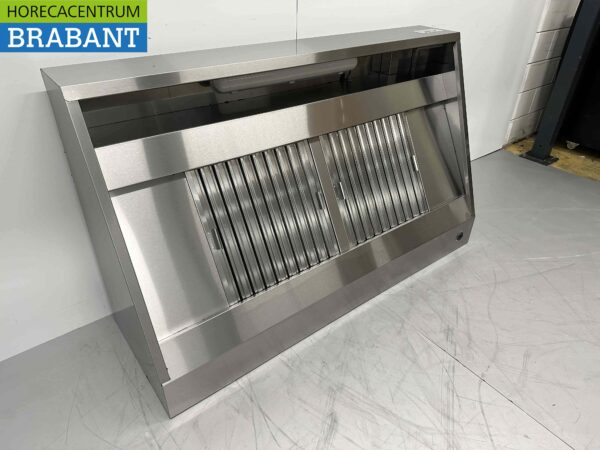 Stainless steel extractor hood fume hood Premium-line motor 1500 cubic meters oblique model 160 cm 230V Horeca - Image 3
