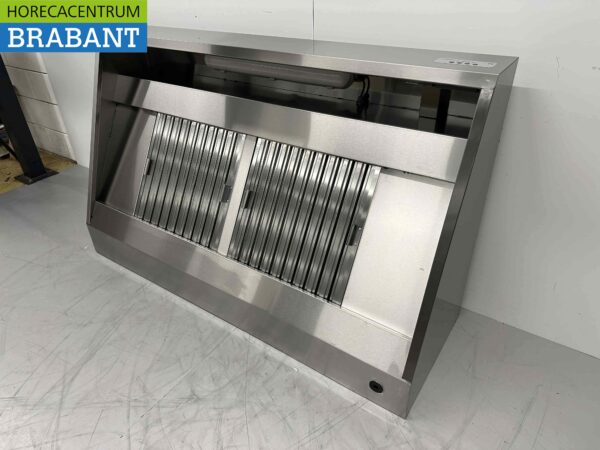 Stainless steel extractor hood fume hood Premium-line motor 1500 cubic meters oblique model 160 cm 230V Horeca - Image 4