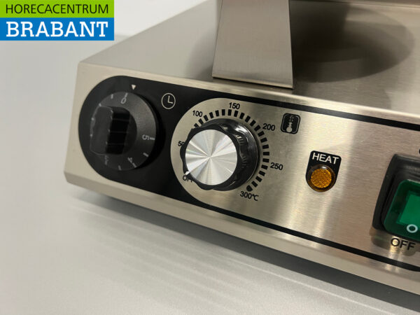 Stainless steel Double Waffle Iron with timer syrup waffle ice cream cone 230V Catering - Image 5