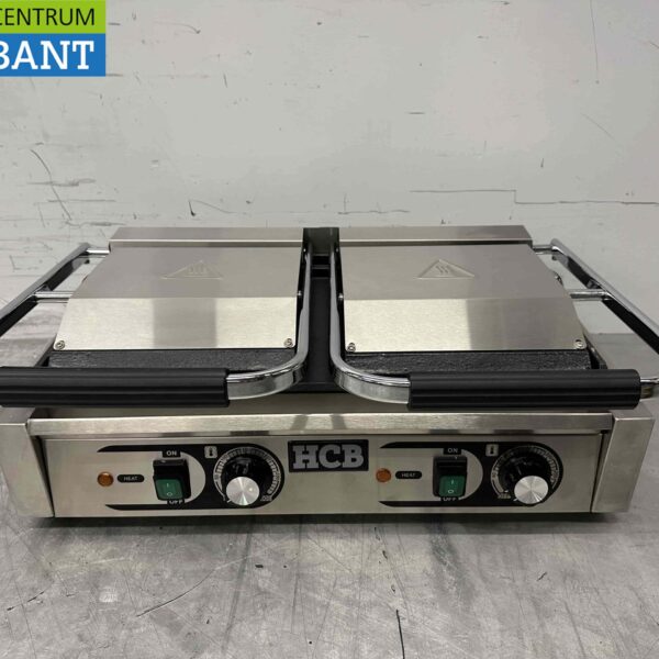 Stainless steel Double Contact Grill Panini Grill Smooth 230V Catering