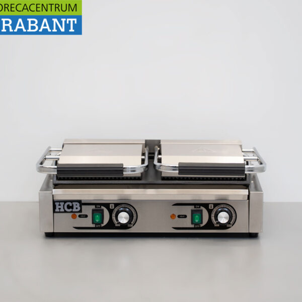 Stainless steel Double Contact Grill Paninigrill Grill Ribbed/Smooth 230V Catering