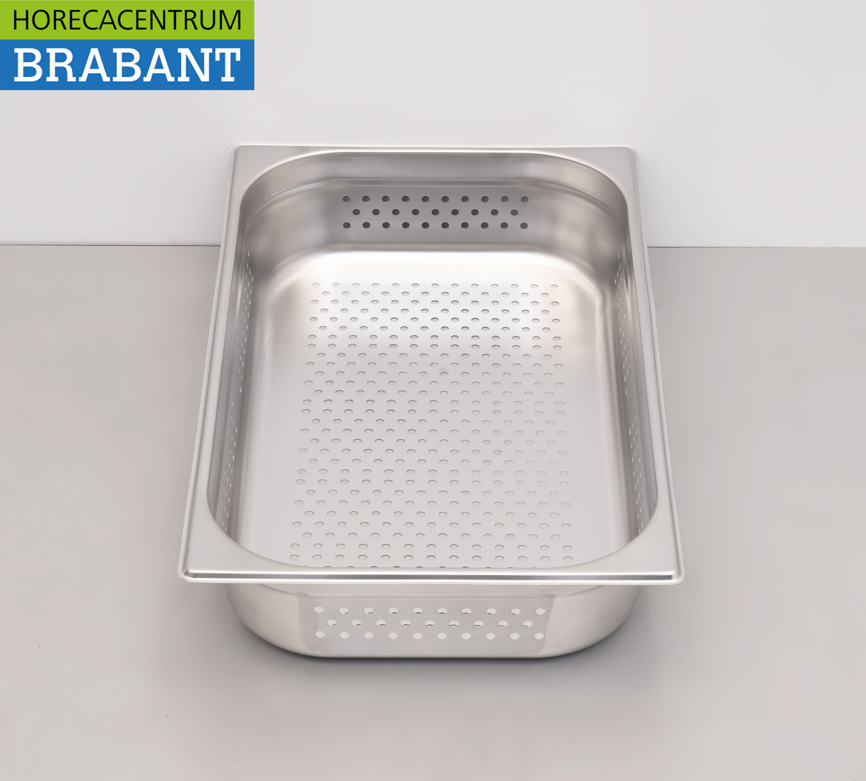 HCB Stainless Steel Perforated Gastronorm Tray GN Tray 1/1 Depth 100 mm Catering