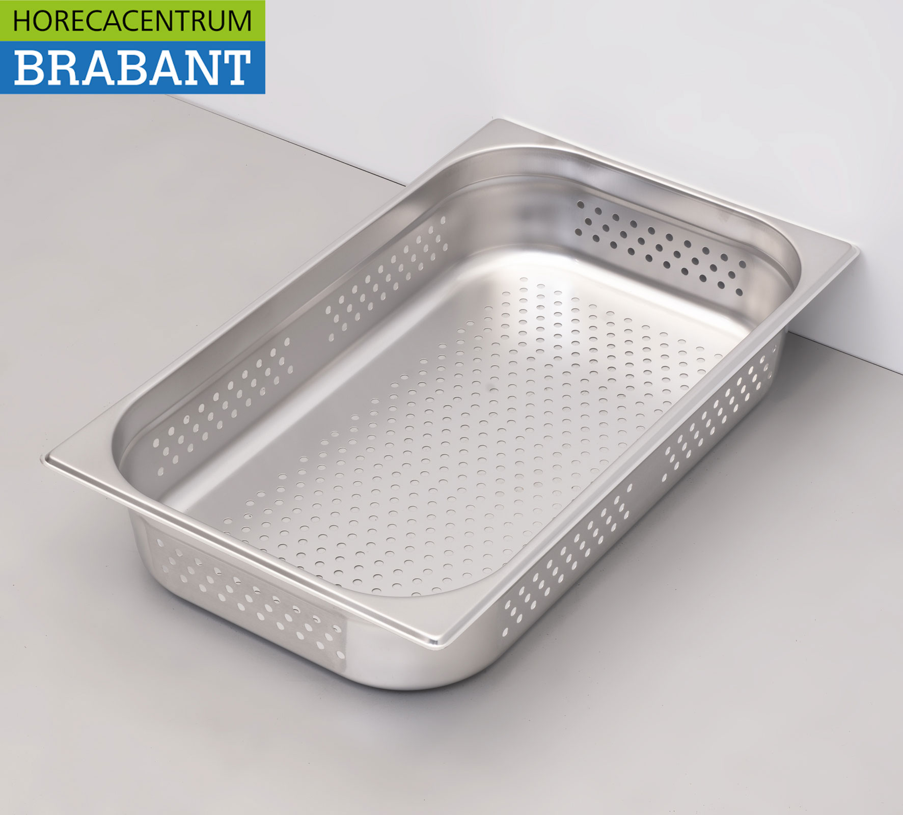 HCB Stainless Steel Perforated Gastronorm Tray GN Tray 1/1 Depth 100 mm Catering - Image 2