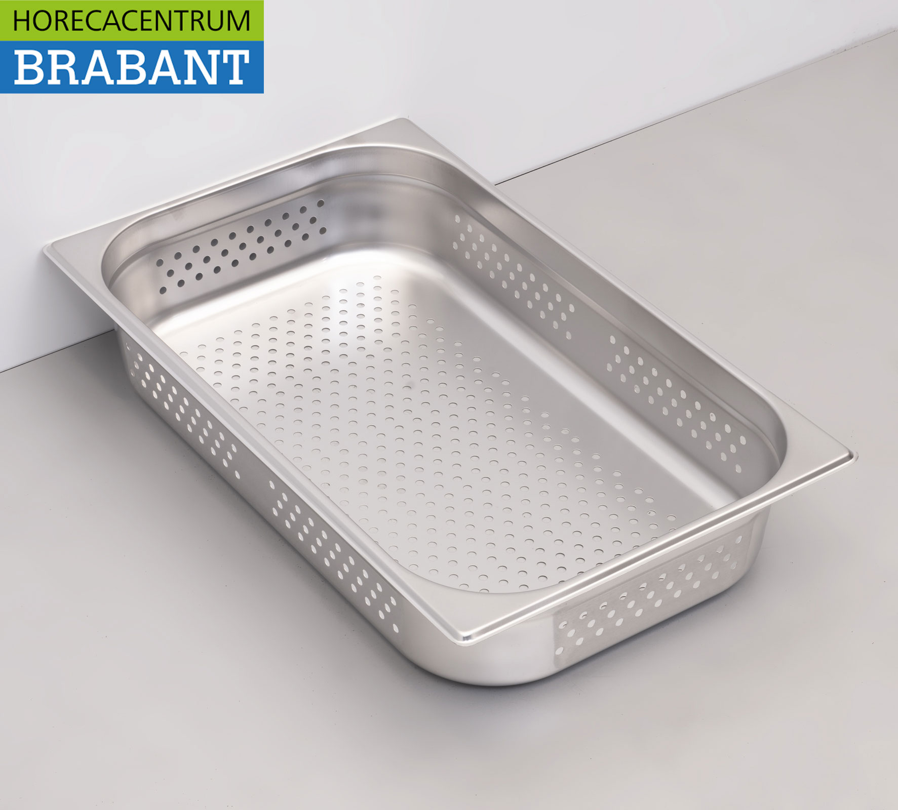 HCB Stainless Steel Perforated Gastronorm Tray GN Tray 1/1 Depth 100 mm Catering - Image 3