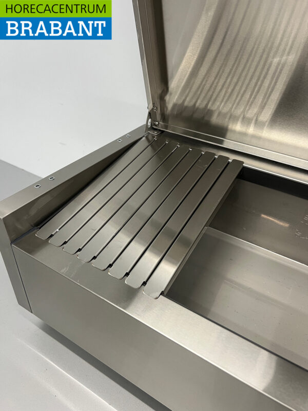 Stainless steel Top-up display case Top-up refrigerated display case saladière 9 x 1/4 GN 180 cm Horeca - Image 5