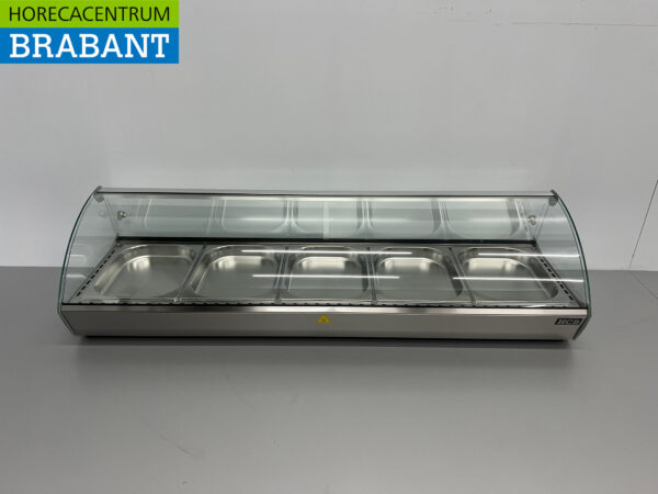 HCB Hot display case 5 x 1/2 GN/gastronorm 85 liters 230V Horeca