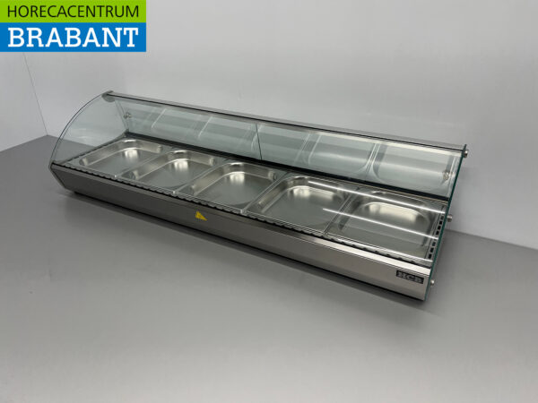 HCB Hot display case 5 x 1/2 GN/gastronorm 85 liters 230V Horeca - Image 2