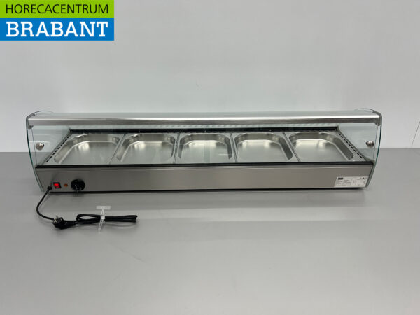 HCB Hot display case 5 x 1/2 GN/gastronorm 85 liters 230V Horeca - Image 4