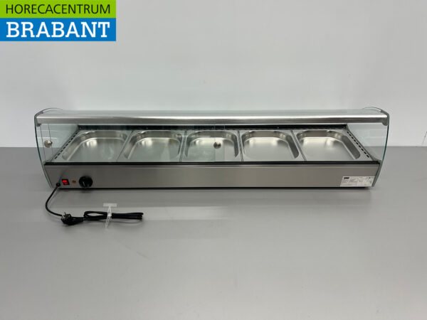 HCB Hot display case 5 x 1/2 GN/gastronorm 85 liters 230V Horeca - Image 5