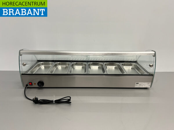 HCB Hot display case 6 x 1/3 GN 68 liters 230V Horeca - Image 4