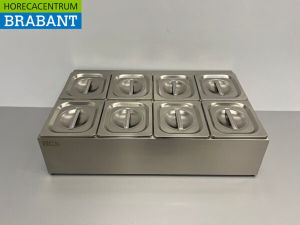 Stainless steel GN tray holder 8 x 1/6 gastronorm GN 66,5 cm Horeca