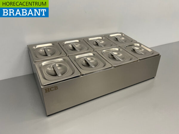 Stainless steel GN tray holder 8 x 1/6 gastronorm GN 66,5 cm Horeca - Image 3