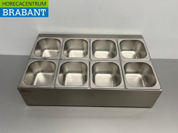 Stainless steel GN tray holder 8 x 1/6 gastronorm GN 66,5 cm Horeca - Image 4