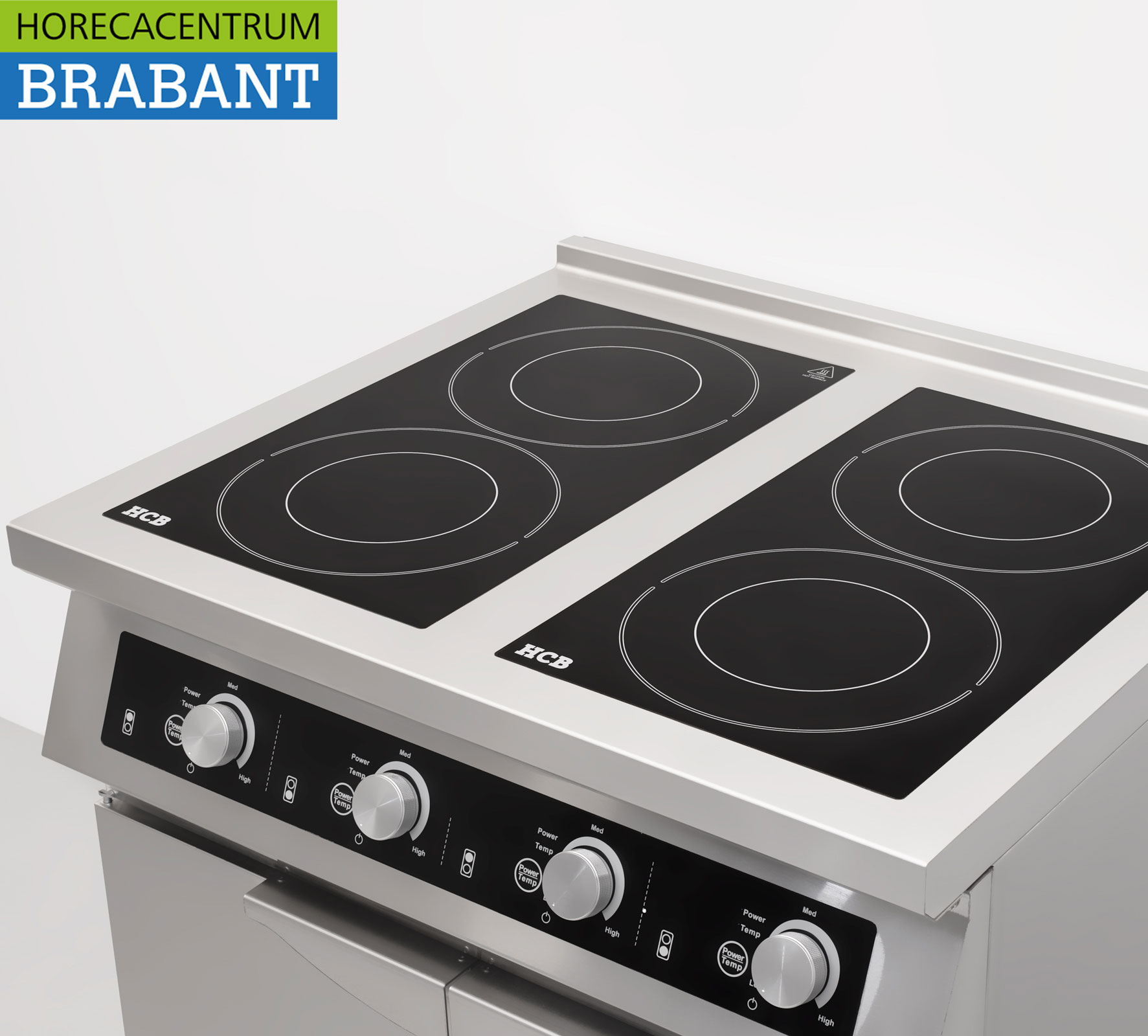 HCB stainless steel Induction stove hob 4 burners 17 kW 400V 80 cm Horeca - Image 4