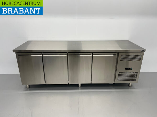Stainless steel Refrigerated Workbench 4 doors 223 cm 230V Catering