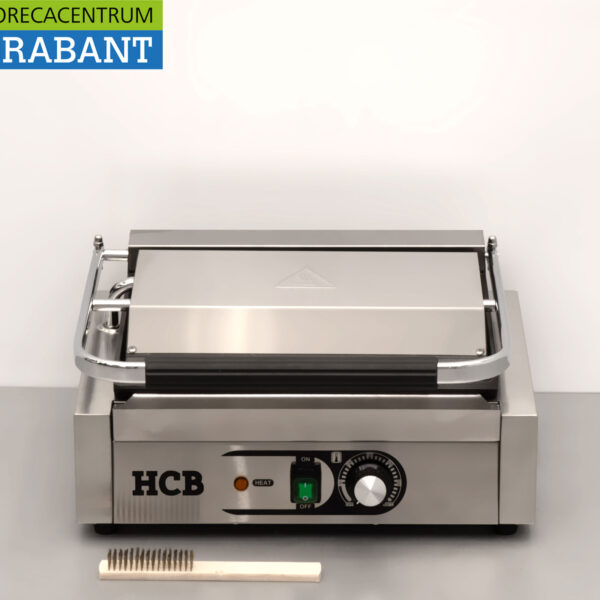 HCB Stainless Steel Contact Grill Panini Grill Smooth/slippery 230V Catering