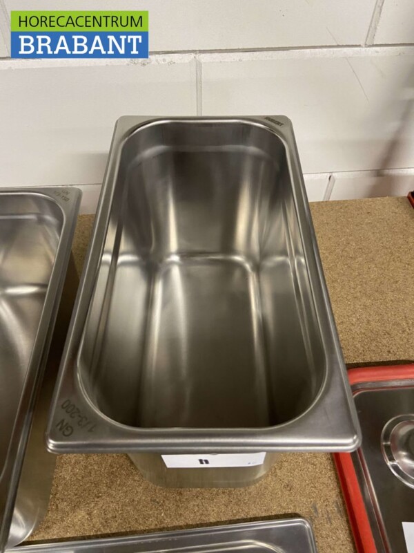 Stainless steel Gastronorm Tray GN Tray 1/3 Depth 200 mm Catering - Image 2