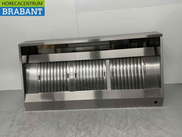 Stainless steel extractor hood fume hood Premium-line Motor 2000 cubic meters oblique model 200 cm 230V Horeca