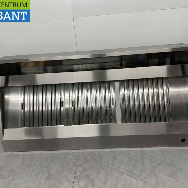 Stainless steel extractor hood fume hood Premium-line Motor 2000 cubic meters oblique model 200 cm 230V Horeca