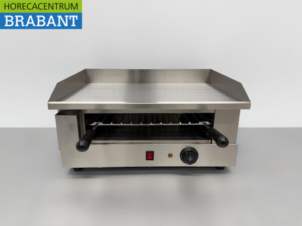 Stainless steel griddle Griddle with salamander grill 55 cm 230V Horeca