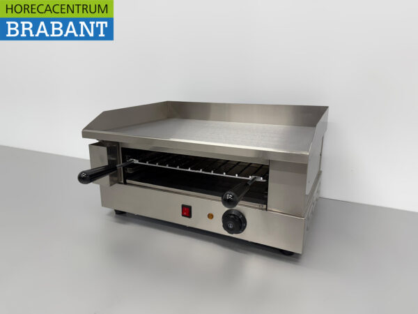 Stainless steel griddle Griddle with salamander grill 55 cm 230V Horeca - Image 2
