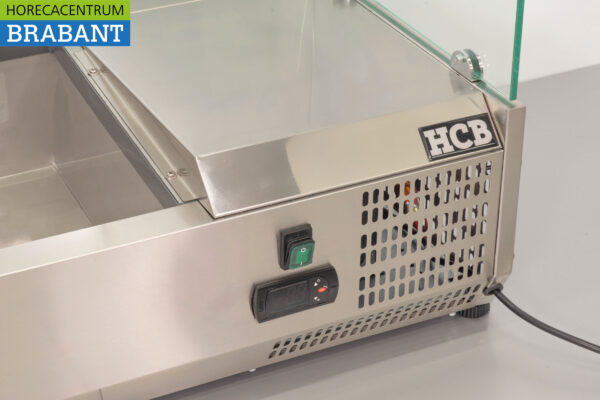 Stainless steel Top-up display case Top-up refrigerated display case saladière 7 x 1/3 GN 160 cm Horeca - Image 4