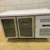 Stainless steel Refrigerated Workbench 2 glass doors glass door 1/1 GN 136 cm 230V Horeca