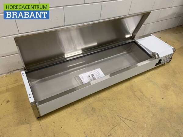 Stainless steel Top-up display case Top-up refrigerated display case saladière 7 x 1/3 GN 160 cm Horeca - Image 4