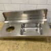 Stainless steel Feed Sheet Sink with waste hole 120 x 70 cm Catering