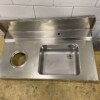 Stainless steel Feed Sheet Sink with waste hole 120 x 70 cm Catering - Image 2
