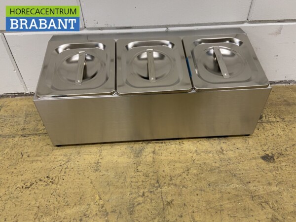 Stainless steel GN tray holder 3 x 1/6 gastronorm GN 50,5 cm Horeca