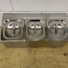 Stainless steel GN tray holder 3 x 1/6 gastronorm GN 50,5 cm Horeca - Image 2