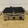 Stainless steel tilting waffle iron with timer 230V Catering