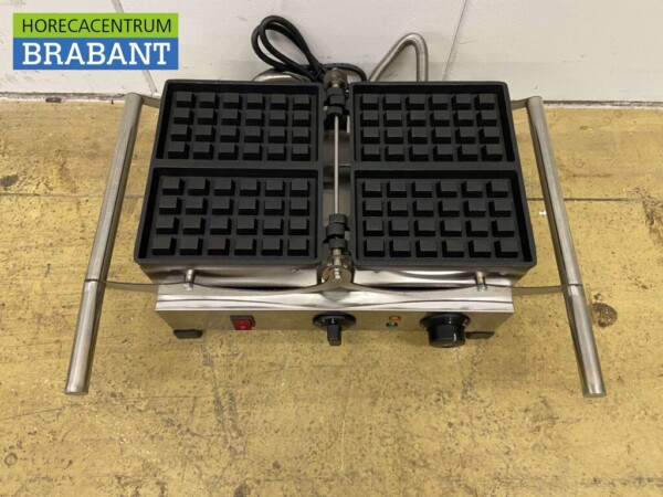 Stainless steel tilting waffle iron with timer 230V Catering - Image 2