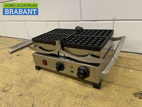 Stainless steel tilting waffle iron with timer 230V Catering - Image 3