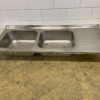 Stainless steel Sink Sheet Double Sinks 180 x 70 cm Catering