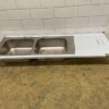 Stainless steel Sink Sheet Double Sinks 210 x 70 cm Catering