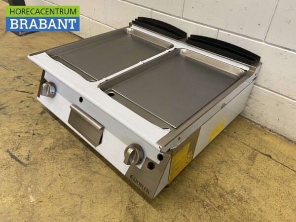 Stainless steel Giorik griddle griddle griddle 2 zones 80 cm GAS Horeca - Image 4