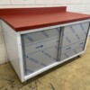 Stainless steel Polyethylene PE Work Cabinet Cabinet Cutting Table Premium-line 2 sliding doors 140 cm Catering Butchery - Image 3