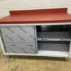 Stainless steel Polyethylene PE Work Cabinet Cabinet Cutting Table Premium-line 2 sliding doors 140 cm Catering Butchery - Image 4