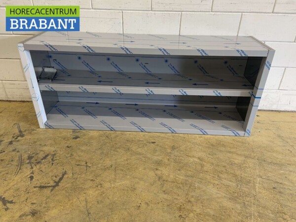 Stainless steel Wall Cupboard Cabinet Open model 160 cm Catering