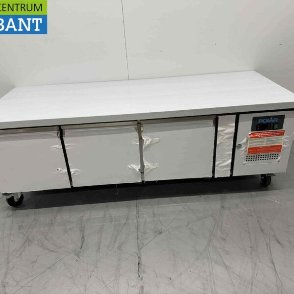 Stainless steel Polar Refrigerated Workbench 3 doors 179.5 cm 230V Horeca