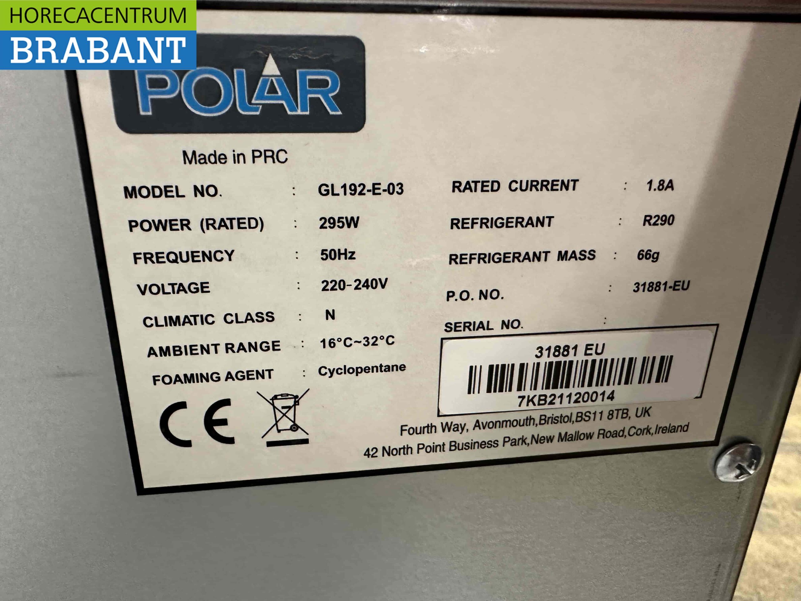 Stainless steel Polar GL192 ice cube machine ice cube machine 50 kg p/d