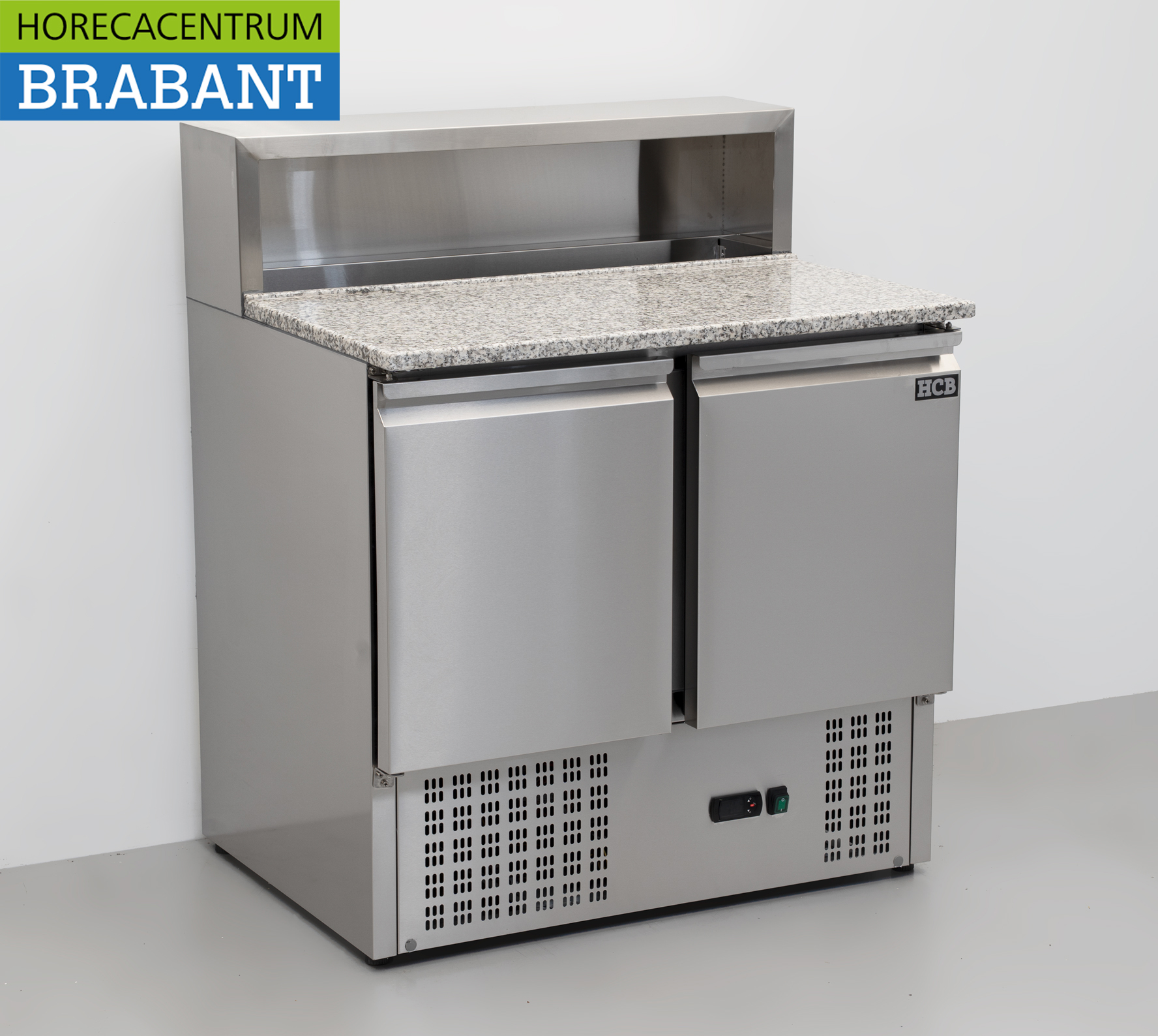 HCB Stainless Steel Pizza Workbench, Pizza Table, Saladette, 90 cm, 230V, Food Service - Image 3