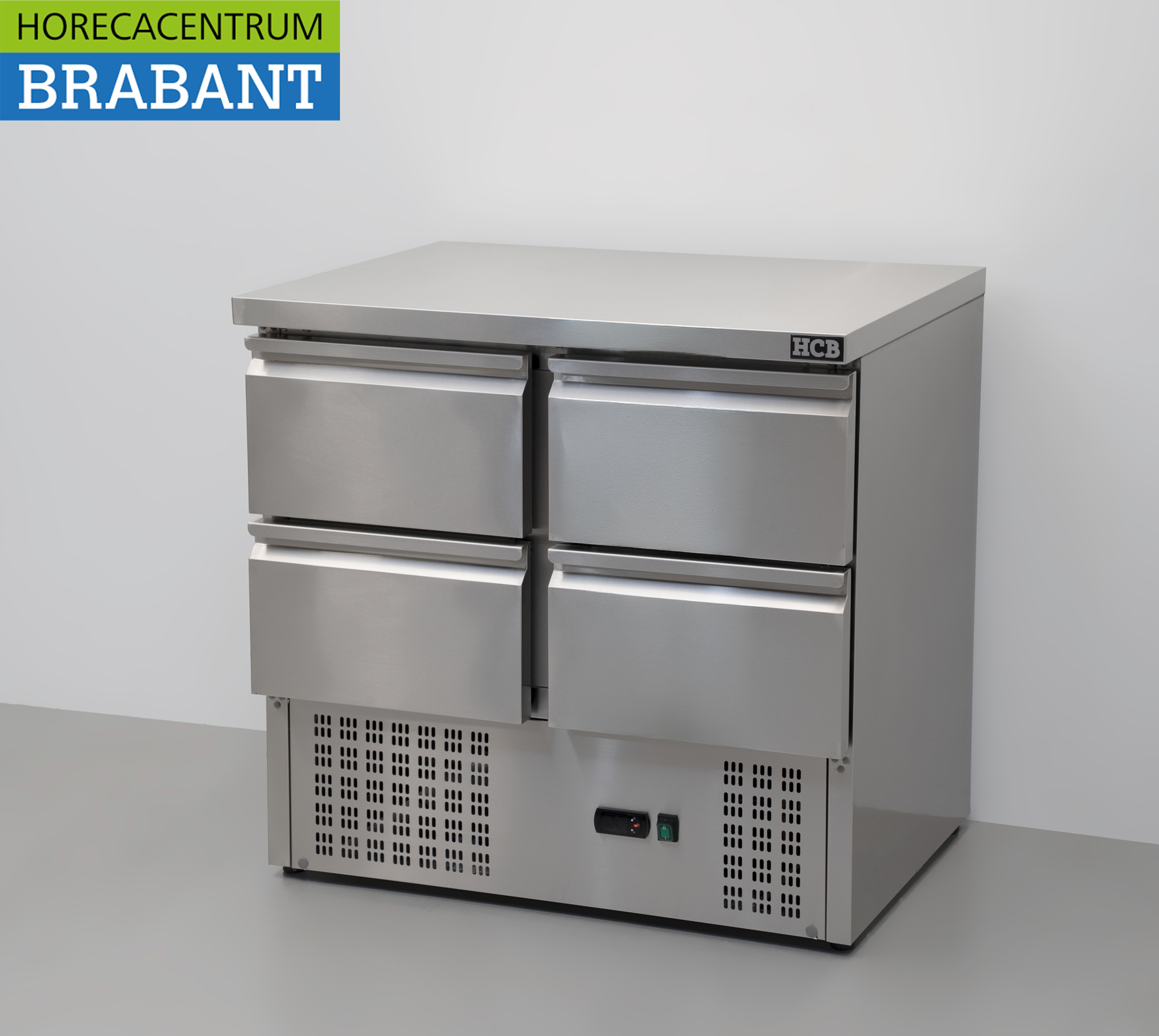 HCB Stainless Steel Refrigerated Workbench, 4 Drawers, 90 cm, 230V, Food Service - Image 2