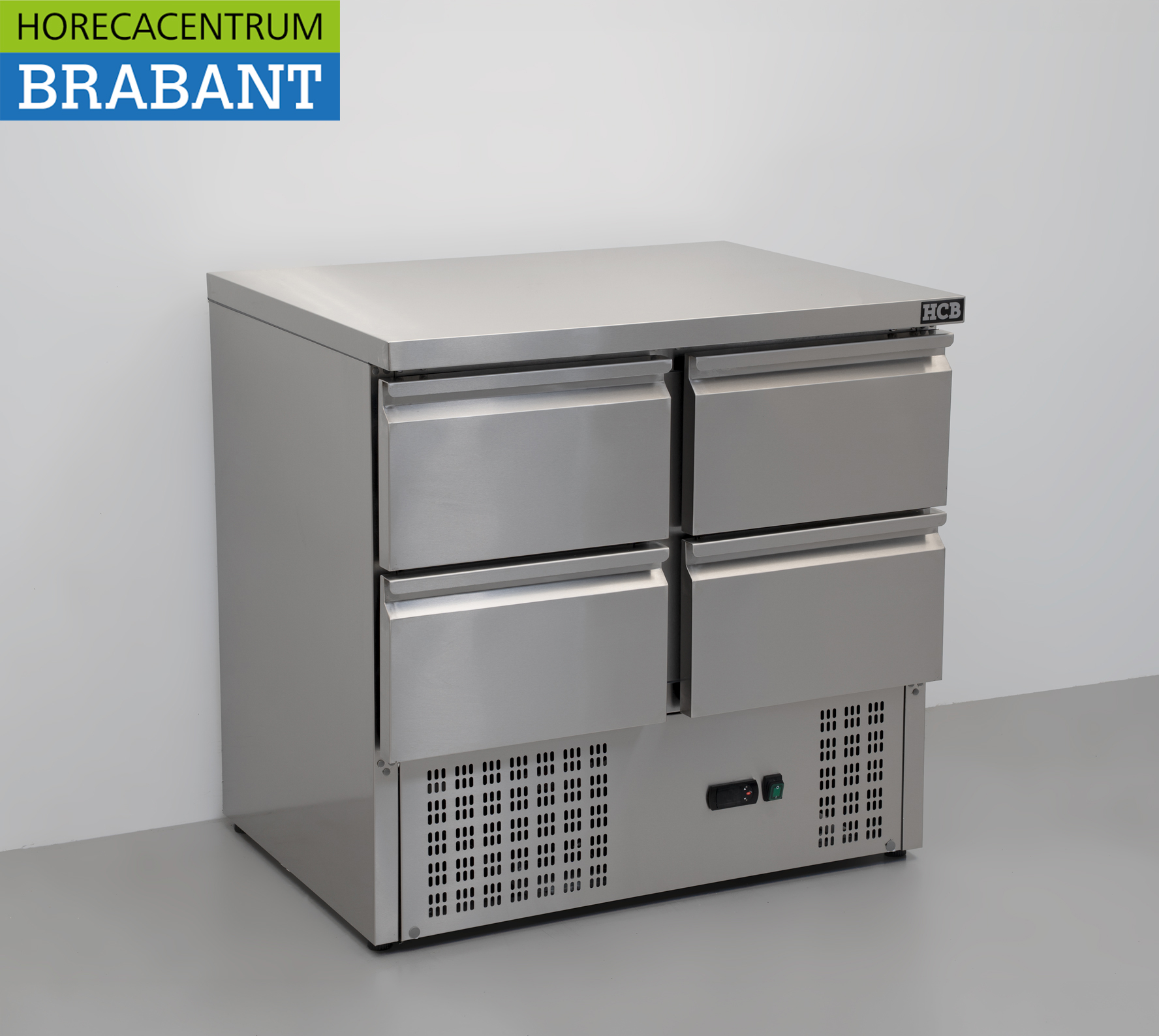 HCB Stainless Steel Refrigerated Workbench, 4 Drawers, 90 cm, 230V, Food Service - Image 3