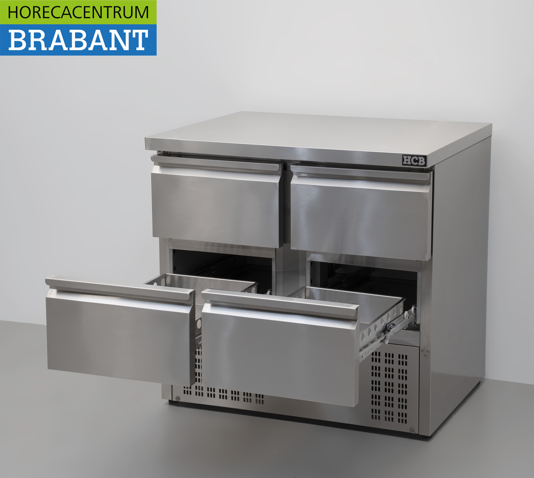 HCB Stainless Steel Refrigerated Workbench, 4 Drawers, 90 cm, 230V, Food Service - Image 4