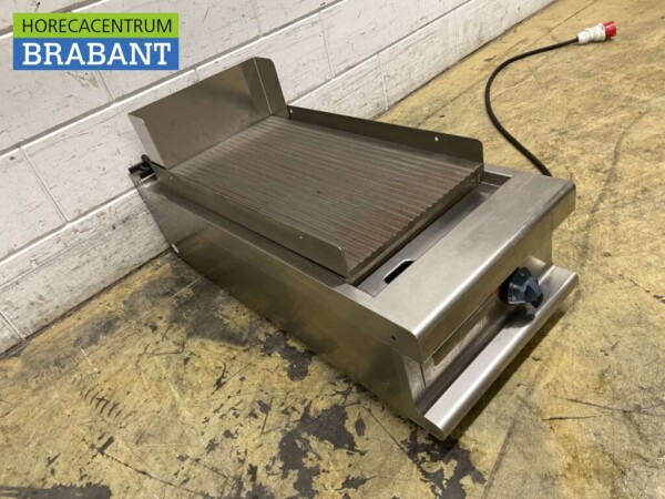 Stainless steel Alpeninox Grill Plate Griddle Ribbed 40 cm 400V Horeca - Image 4